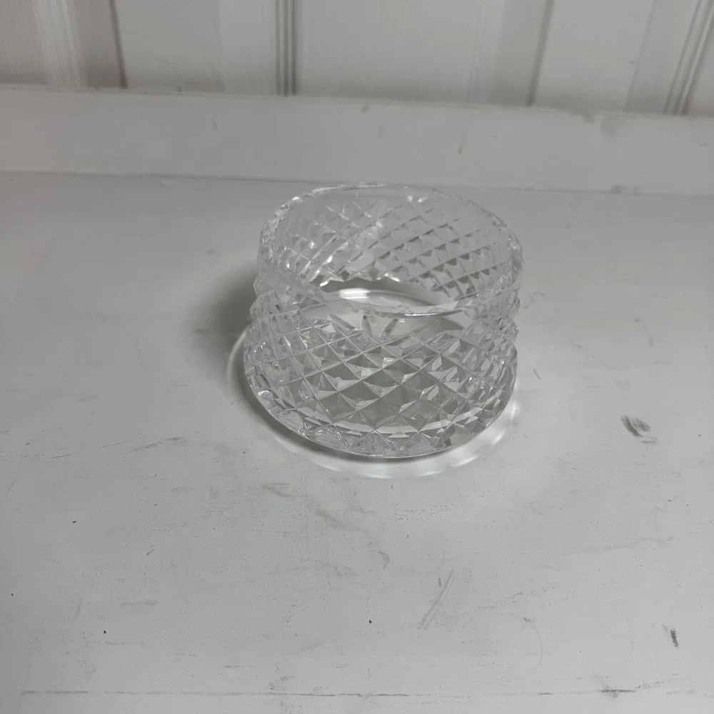 Waterford Ireland Crystal Alana Open Sugar‎ Bowl 4 Inches Wide Read VTG